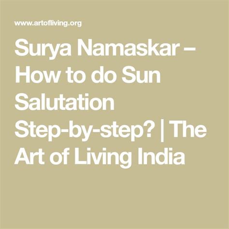 The Words Surya Namaskar How To Do Sun Salation Step By Step