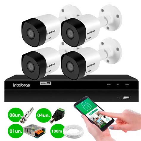 Dvr 4 Câmeras Intelbras - Kit 4 Câmeras de Segurança 1120 VHC DVR Intelbras | MadeiraMadeira