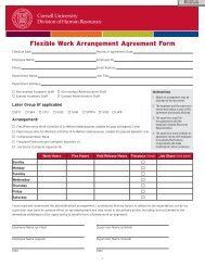 EMPLOYEE Flexible Work Schedule AGREEMENT FORM