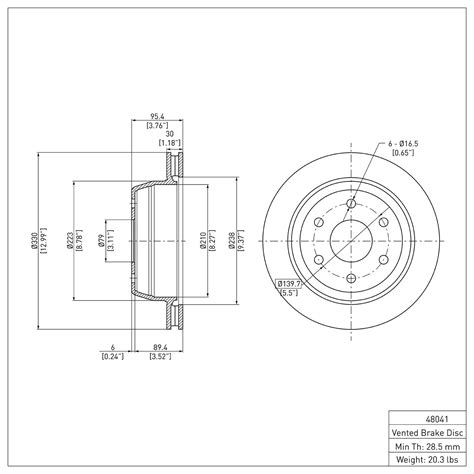 R1 Concepts Ere 48041 E Line Blank Brake Rotor 2000 2014 Gm