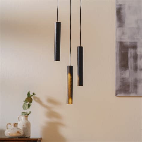 Umage Chimes Cluster Hanging Light Black Oak Lights Ie