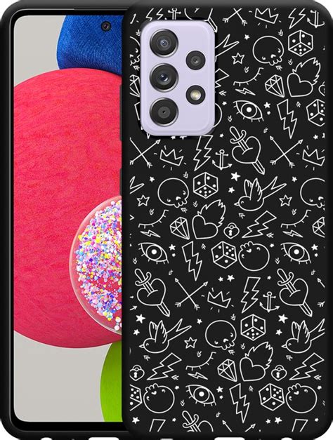 Galaxy A A S Hoesje Zwart Tattoo Wit Designed By Cazy Bol