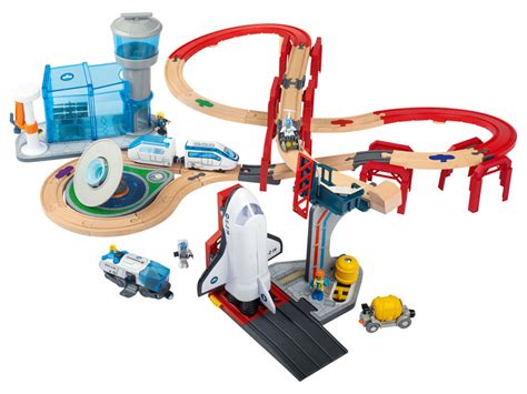 Playtive Holz Eisenbahn Set Weltraumstation Teilig