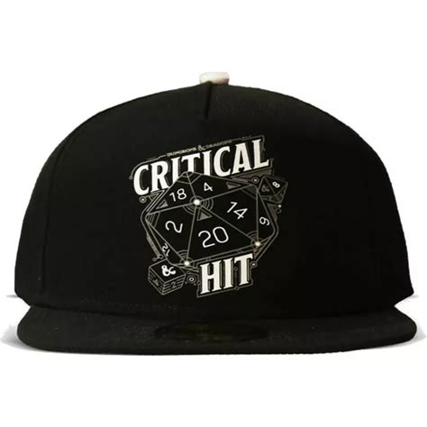 Bon Plano Preto Snapback Critical Hit Dice Dungeons Dragons Da