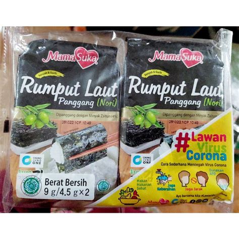 Jual Mama Suka Rumput Laut Kering Panggang Nori X Gr Shopee