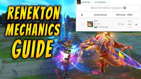 Renekton Mechanics Guide S13 YouTube