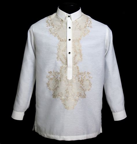 Barong Tagalog Traditional Filipino Ivory Formal Shirt Etsy