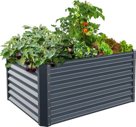 Hanpiu Raised Garden Bed 2 Pack Galvanized Raised Garden