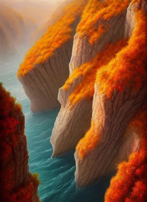 Autumn Mornings In The Low Poly Cliffs Of Illusions Stable