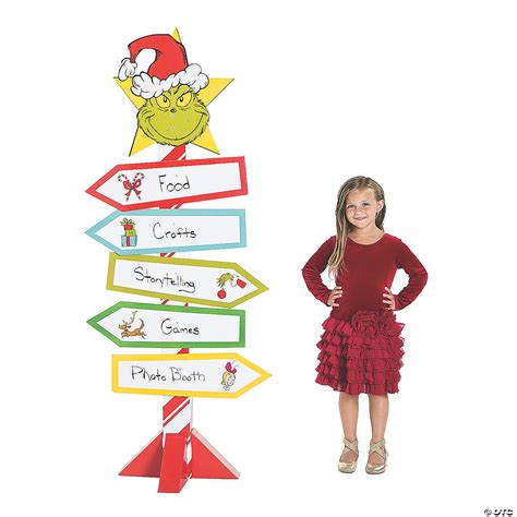 70 Dr Seuss™ The Grinch Directional Sign Cardboard Cutout Stand Up Discontinued