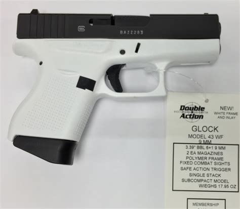 Glock 43 White Double Action Indoor Shooting Center And Gun Shop