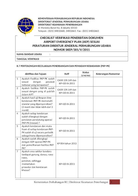 Doc Checklist Pkp Pk Salvage Dokumen Tips