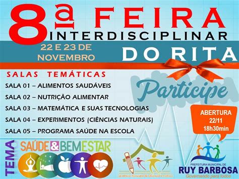 RUY BARBOSA EM AÇÃO CONVITE VIII FEIRA INTERDISCIPLINAR DO RITA