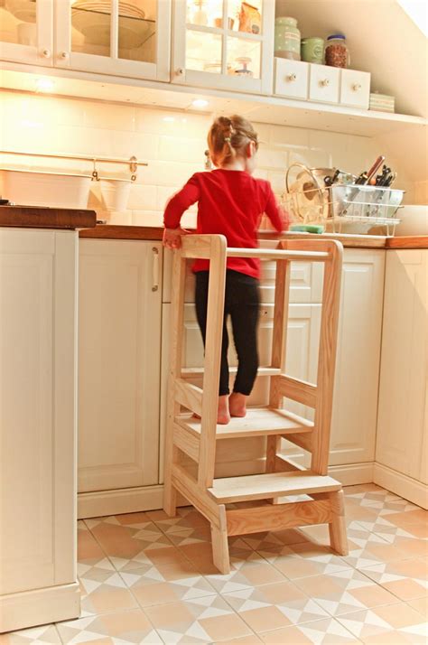 Adjustable Kitchen Helper Stool Children's Kitchen Stool - Etsy Denmark