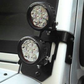 Rugged Ridge A Pillar Dual Led Light Mount Kit With Round Led