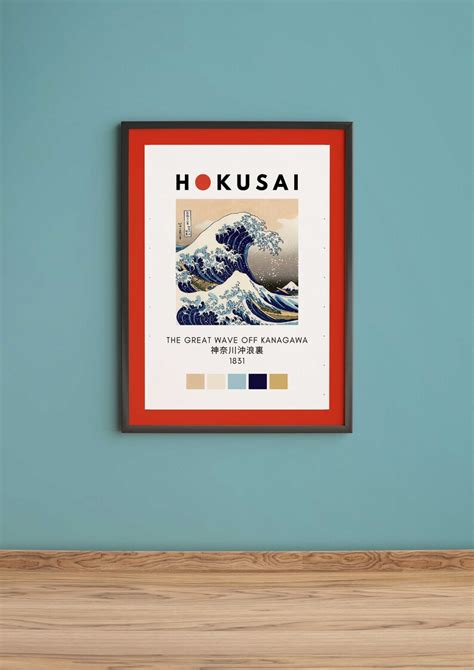 The Great Wave Off Kanagawa Katsushika Hokusai Poster Wall Art Etsy