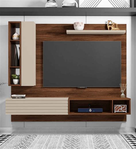 Buy Action TV Unit In Havana Off White Finish For TVs Up To 75 By