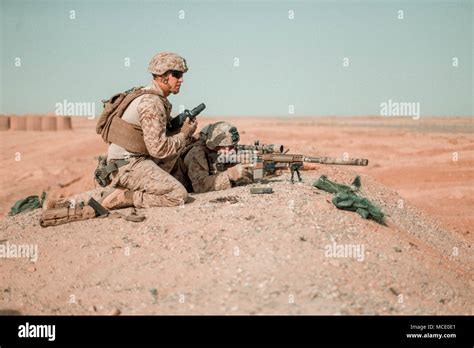 A U S Marine With Task Force Southwest Prepares To Fire The M110 Semi Automatic Sniper System