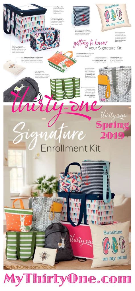 Signature Enrollment Kit From Thirty One Gifts Spring 2019 Thirty