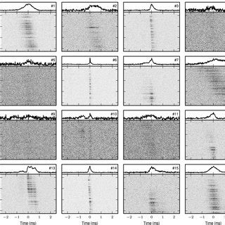 Pulse Profiles And Spectra Of 16 Arecibo Bursts The Bursts Are