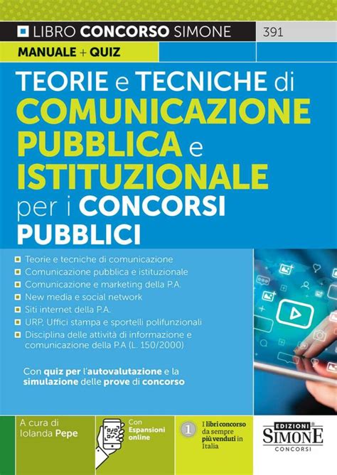 Teorie E Tecniche Della Comunicazione Pubblica Edizioni Simone