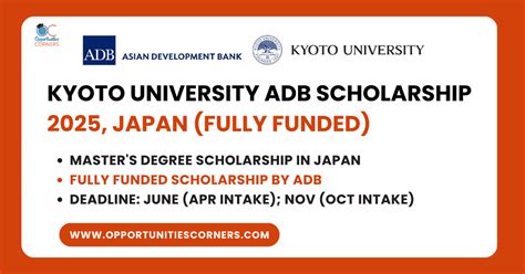 Kyoto University Adb Scholarship 2025 Japan Fully Funded وظفونا