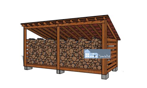 8x16 Firewood Shed Plans 5 Cord