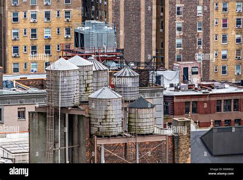 Rooftop Water Tanks From Above