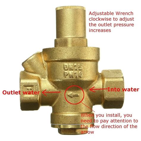 Dn15 12 Bspp Brass Water Pressure Reducing Valve With Gauge Flow