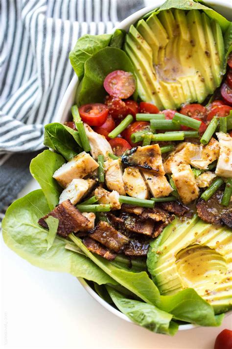 Paleo Honey Mustard Chicken Bacon Avocado Salad Tastes Lovely