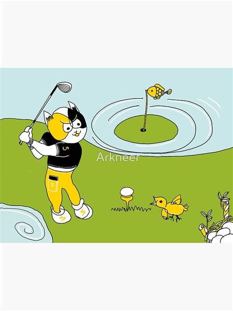 Calico Cat And Golf Sticker For Sale By Arkneer Redbubble