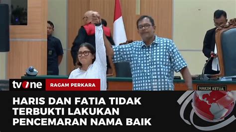 Kasus Pencemaran Nama Baik Luhut Hakim Vonis Haris Azhar Fatia Bebas