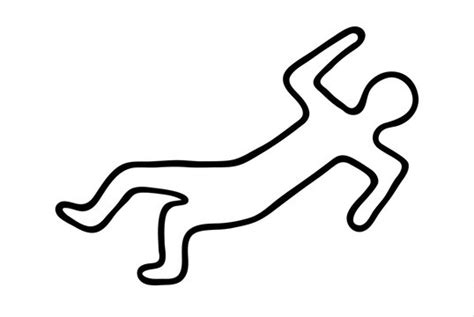 Crime Scene Chalk Outline Clip Art