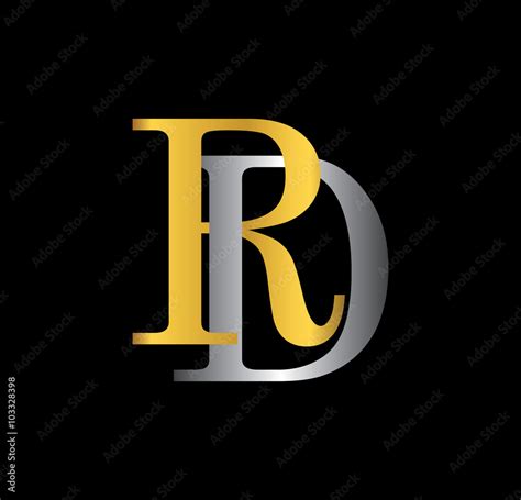 RD Initial Letter With Gold And Silver Stock Vector Adobe Stock