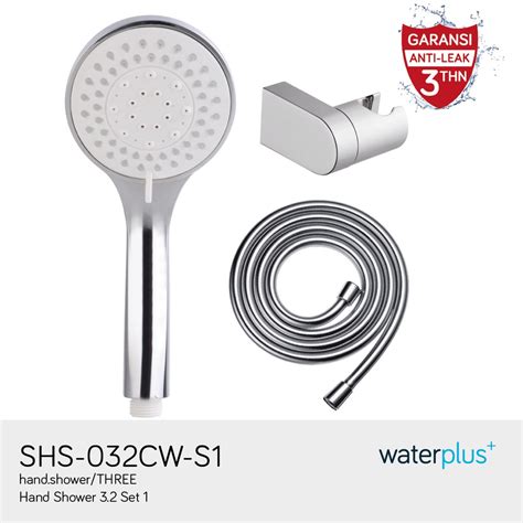 Jual Waterplus Hand Shower Set Chrome White 3 Spray SHS 032CW