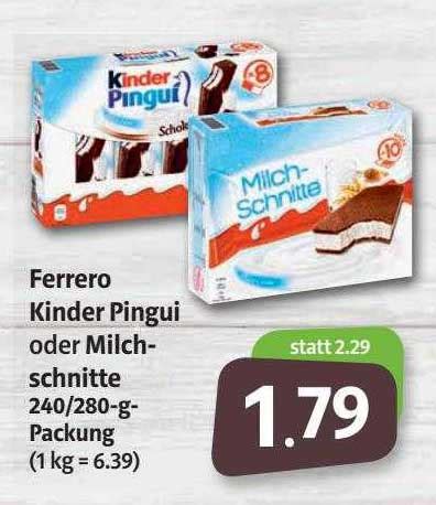 Ferrero Kinder Pingui Oder Milchschnitte Angebot Bei Nah Frisch