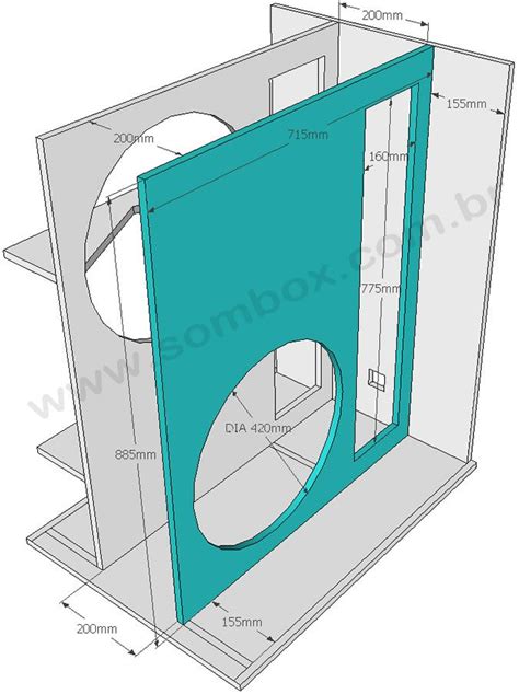 Projeto De Um Modelo Mtl 2 Speaker Box Design Speaker Projects Subwoofer Box