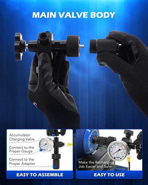 Omt Hydraulic Nitrogen Accumulator Charging Kit With Gauges