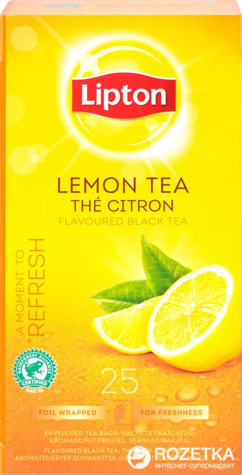 Lipton Lemon Flavoured Black Tea 25 Ct —