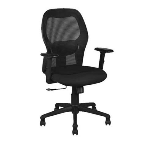 Polyester Marvel Medium Back Revolving Chair Black At Rs 4500 In Chennai