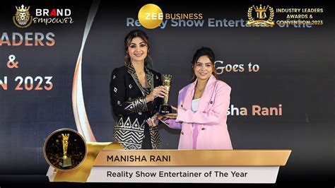 Manisha Rani Won Reality Show Entertainer Of The Year Award At Industry