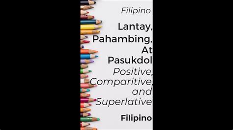 Filipino Lantay Pahambing At Pasukdol With English Translation Youtube