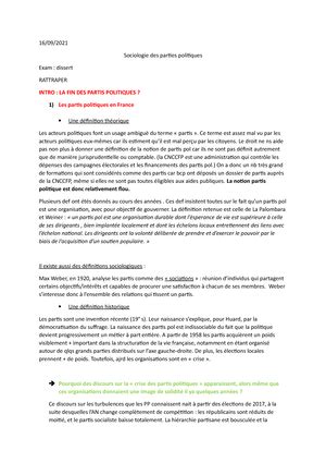 Fiche SOP 3 Fiches Sociologie Des Organisations Politiques SOP