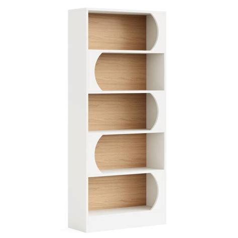 Tribesigns Way To Origin Jannelly In Tall White Wood Shelf