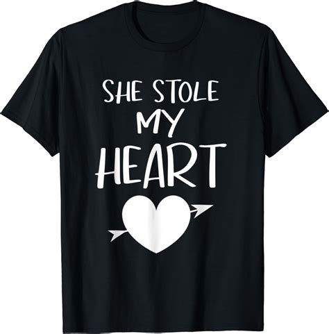 She Stole My Heart Valentines Day Matching Couples Cute Love T Shirt