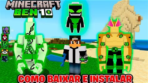 COMO BAIXAR E INSTALAR ADDON BEN 10 V20 5 OMNIVERSE NO MINECRAFT PE NO