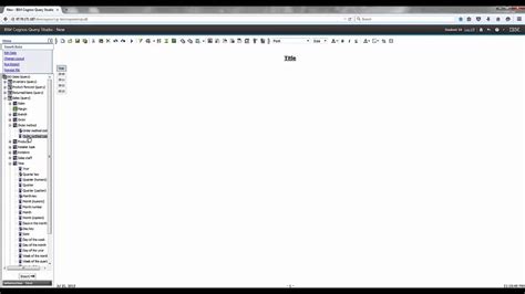 IBM Cognos Query Studio Training Create Crosstab Reports Demo 2 1
