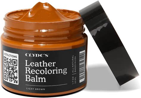 Clyde S Leather Recoloring Balm Non Toxic Leather Color Restorer For