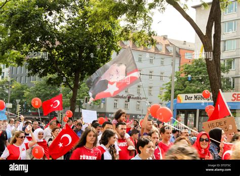 Munich Germany July 6 2013 People Of Turkish Origin Came Out To