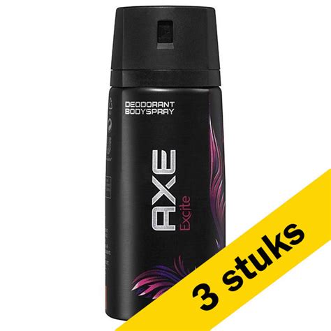 Aanbieding Axe Excite Deodorant Body Spray 3x 150 Ml Axe 123schoon Nl